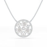 2.57 CT Pear Cut Flower Lab Diamond Pendant